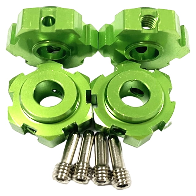 Montaje hexagonal de rueda Vogacara 4 Uds. Aleación de aluminio 1/10 Verde