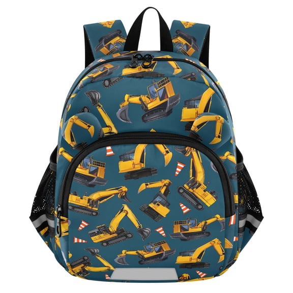 ALAZA Construction Vehicles Mini Backpack School Bookbag Age 3-7 Medium
