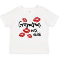 thumbnail image 3 of Inktastic Grandma Was Here Red Kisses Boys or Girls Baby T-Shirt, 3 of 5
