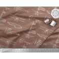thumbnail image 3 of Soimoi Cotton Duck Fabric Check & Airplane Transport Print Fabric by The Yard 42 Inch Wide, 3 of 3