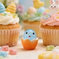 thumbnail image 6 of NWOKYZGH Luminous Mini Resin Chicks, 1Pc Chicks with eggshells Colorful Little Plastic Chicks to Hide Plastic Animal Figures for Dollhouse Decor Micro Garden Home Landscape Aquarium, 6 of 6