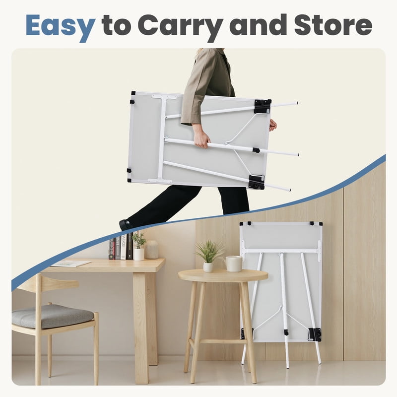 Gianna 36 x 24 Inches Magnetic White Board Dry Erase, Porbable Boards Height Adjustable, Dry Erase Board with Stand for School, Office and Home, Silver Aluminium Frame, White
