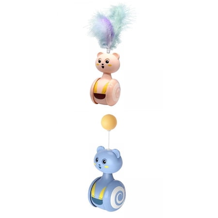 2x Tumbler Toy Interactive Kitten Toys Teaser Toys Playing