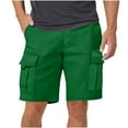 thumbnail image 5 of RYDCOT Hiking Shorts for Men Cargo Casual Lightweight Stretch Waist Multi Pockets Button Zipper Outdoor Sports Shorts Green, 5 of 5