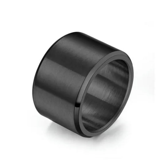 15mm Men's Band Titanium Steel Silver/Gold/Black Brushed Fashion Rings Size 7-13