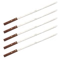 thumbnail image 2 of LEEYNEER 10 Pcs Brochettes de Barbecue en Acier Inoxydable Réutilisables Poignée en Bois Fourchette de Barbecue Longues Brochettes Plates pour Viande Bâtons (Brun Clair), 2 of 8