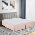 thumbnail image 1 of Cathay Home Jupe de Lit Plissée en Microfibre Double Brossée, Ultra Douce, Résistante à la Décoloration et aux Plis - Blush, Grand, 1 of 4