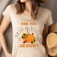 thumbnail image 4 of Are You Fall-O-Ween Jesus T-Shirt, Christian Fall Pumpkin Tee, CarolinaBlue, Size 3XL, 4 of 6