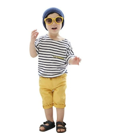 

ZIZOCWA Boy Summer Clothes Baby Boy Zipper Stripes Round Collar Short- Sleeve T-Shirt Toddler Sweatshirt And Pants Mamas Boy Outfit Baby Boy 6 Months Boys Winter Outfit Set for Big Boys 4T Suspender
