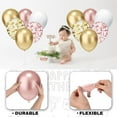 thumbnail image 3 of 60Pcs 12-Inch Latex Balloon Metallic Confetti Balloon Set Birthday Wedding Baby Gift Celebration Anniversary Decoration -Gold&Rose Gold, 3 of 5