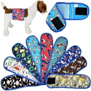 PACK of 3 or 9 WASHABLE Dog Male Diapers BELLY BAND Wrap Reusable for SMALL Pet sz XXS: waist: 8" - 9"