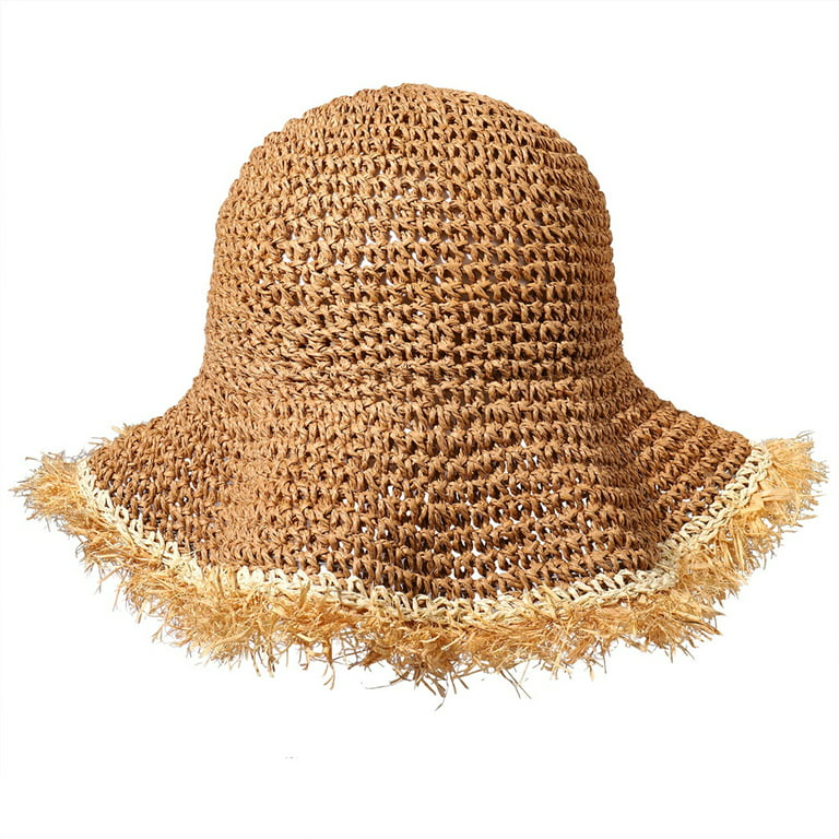 Color Crochet Bucket Hat, Summer Sun Hats, Handmade Straw Hat, Crochet Hat,  Women Casual Hat, Japanese Sun Screen Cap, Foldable Sun Hat -  Canada