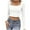 White, variant on biudgviw Going out Tops for Women Fashion Long Sleeve Solid Color T-Shirts Slim Square Neck Cropped Shirts