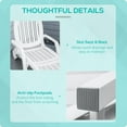thumbnail image 6 of Outsunny Outdoor Chaise Lounge Chair on Wheels with Storage Box, Waterproof with Quick Assembly, Folding, 5 Level Adjustable Backrest for Pool, White, 6 of 9