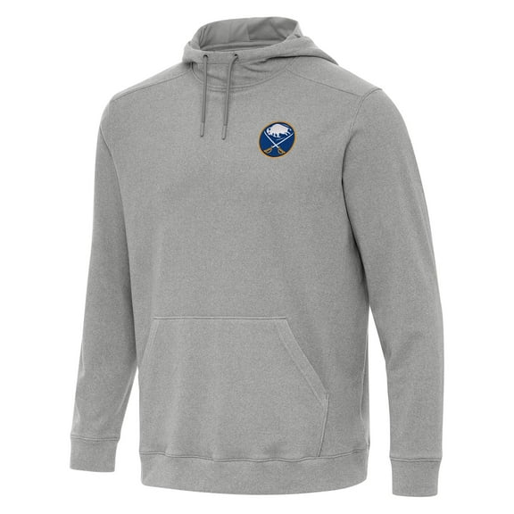 Men's Antigua Heather Gray Buffalo Sabres Cloud Pullover Hoodie