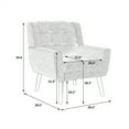 thumbnail image 4 of INCLAKE Modern Soft Velvet Material Ergonomics Accent Chair, Mid-Century Chair With Black Legs, Tufted Upholstered Club Chair, Comfy Armchair for Living Room Bedroom Small Space, Lavender Purple, 4 of 7