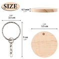 thumbnail image 6 of Natural Blank Wood Slices Wood Discs Tags Round Wooden Key Tags Blank Wooden Key Chain Wood Keychain Supplies, 6 of 13