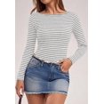 thumbnail image 6 of PRETTYGARDEN Long Sleeve Striped Shirts for Women Soft Ribbed Knit ,Y2k Tshirt,Slim Fit Layering,Cute Tops,Basic Tee,Business Casual Outfits,Spring Fall Trendy Clothes, 6 of 10