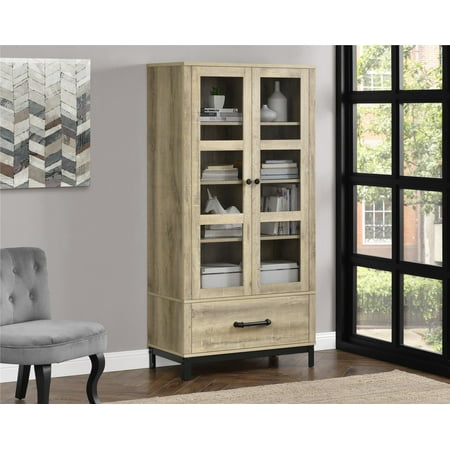 Ameriwood Home Paradox Storage Cabinet Natural Walmart Com