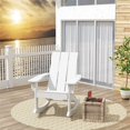 thumbnail image 2 of Parkdale Outdoor HDPE Plastic Adirondack Rocking Chair in White, 2 of 7