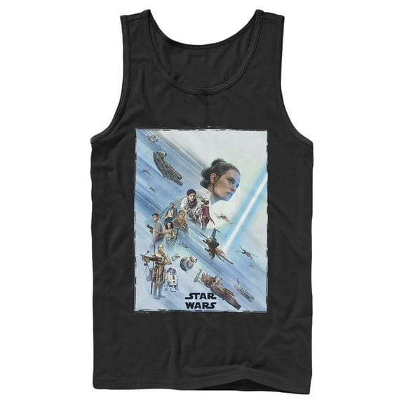 Men's Star Wars: The Rise of Skywalker Rey Poster  Tank Top Black Medium