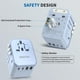 thumbnail image 4 of Adaptador Universal de Viaje EPICKA Azul con 3 Puertos USB-C y 2 USB-A para UE Reino Unido y AUS, 4 of 7