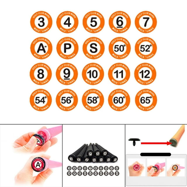 thinsony Golf Pole Marker Removable Sign Clip Durable for Golfer Gift Giveaways White Round Orange