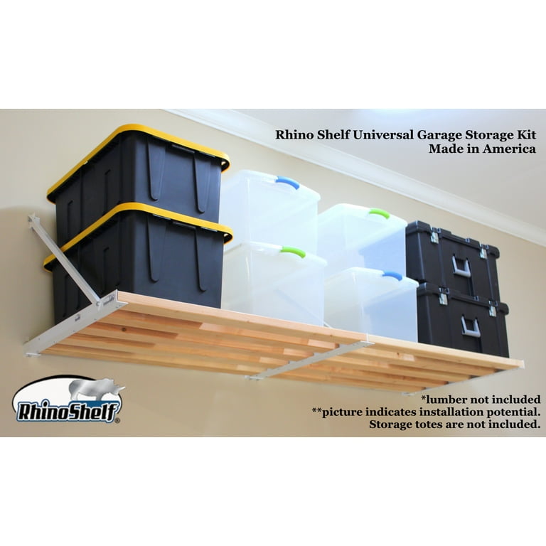 Rhino Shelf Universal Garage Storage Kit, Feet, Holds 650 Pounds