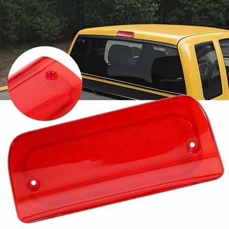 Kojem Red Third Brake Light Lens Cover for 1994-2004 Chevy S10 GMC Sonoma High Mount Stop Lamp (for Extended Cab only) Replace for 16520288, 923-287