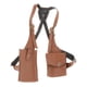 thumbnail image 4 of Bolso bandolera con arnés, elegante y funcional, para la axila, con doble funda tipo cartera para teléfono. Marrón, 4 of 9
