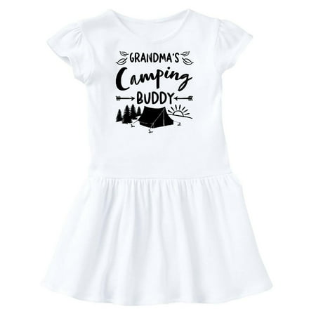 

Inktastic Grandmas Camping Buddy Gift Toddler Girl Dress