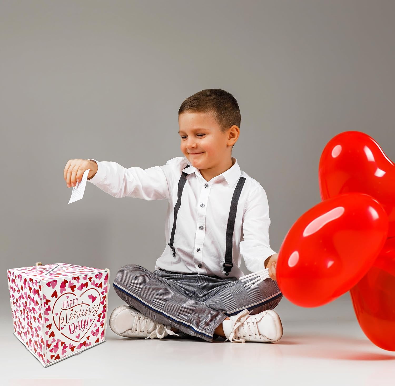 Gift Boutique Wood Valentine's Day Mailbox Card Box Valentine Decorations Kids Wooden Postbox for Valentines School Classroom Exchange Game Activities Party Decor