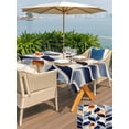 thumbnail image 6 of 60x84 Inch Outdoor Tablecloth with Umbrella Hole Zipper Rectangle Navy Blue Burnt Orange Botanical Rectangular Tablecloths Outside Waterproof Palm Leaf Abstract Patio Table Cover for Picnic Party, 6 of 8