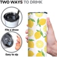 thumbnail image 3 of Lemon Tumbler with Lid and Straw, yellow Lemon Water Bottle Cups Coffee Mug Cute Coffee Tumbler for Women, Lemon Kitchen Decorations Lemon Gifts, 3 of 6