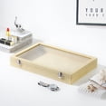 thumbnail image 3 of Coward Jewelry Organizer Box, Yellow Linen Blank Display Tray Case with Lid for Storage Necklaces Bracelets Rings Beads and Jewelry Accessories, 3 of 7