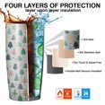 thumbnail image 7 of 20oz Tumblers Gray Christmas Tree Pattern Stainless Steel Vacuum Insulated Double Wall Travel Tumbler Cups Mug with Lid and Straw,Cleaning Brush for Cold & Hot Drinks, 7 of 7