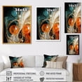 thumbnail image 4 of Designart "Ink Storm White, Blue, and Orange Fusion IV" Abstract Canvas Wall Art - Modern Gold Abstract Painting Entryway Wall Art Print, 4 of 6