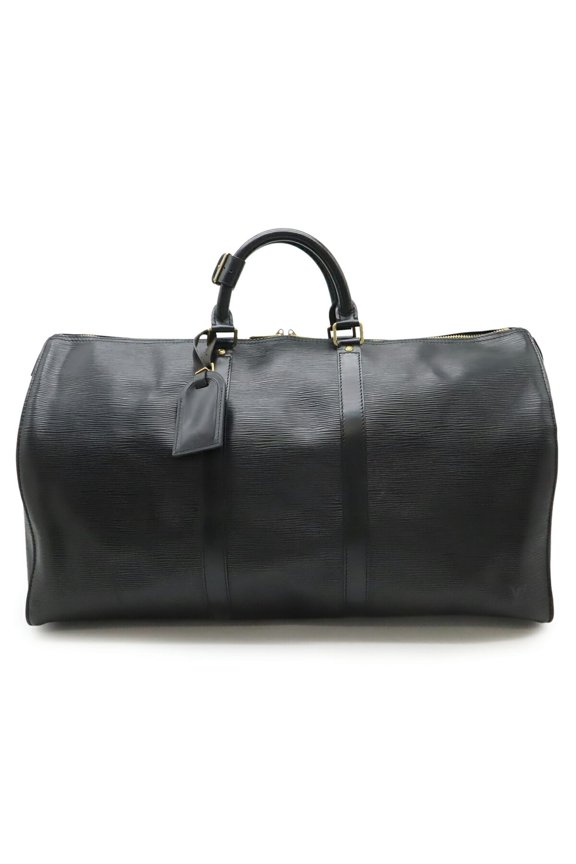 Pre-Owned LOUIS VUITTON Epi Keepall 50 Boston Bag/Travel Bag in Leather, Noir Black, M42962