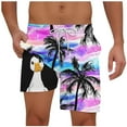 thumbnail image 2 of Jjayotai George Shorts Men Elastic Waist, Mens Swim Trunks with Compression Liner, Quick Dry Swimsuit Shorts with Cute Duck Print， Swimwear Shorts for Men, 2 of 5