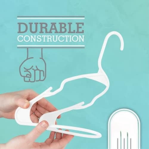- Plastic Hangers - Adult Clothes Hangers - T-Shirt, Dress, Coat Hangers & Accessories - Notched Hanger, Durable & Versatile Color Clothing Closet Hanger(20-Pack ,White)
