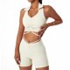 thumbnail image 3 of Sujetador deportivo para mujer Túnica Solapa Yoga Sujetador Belleza Espalda A prueba de golpes Fitness Entrenamiento Bra Blanco S, 3 of 7