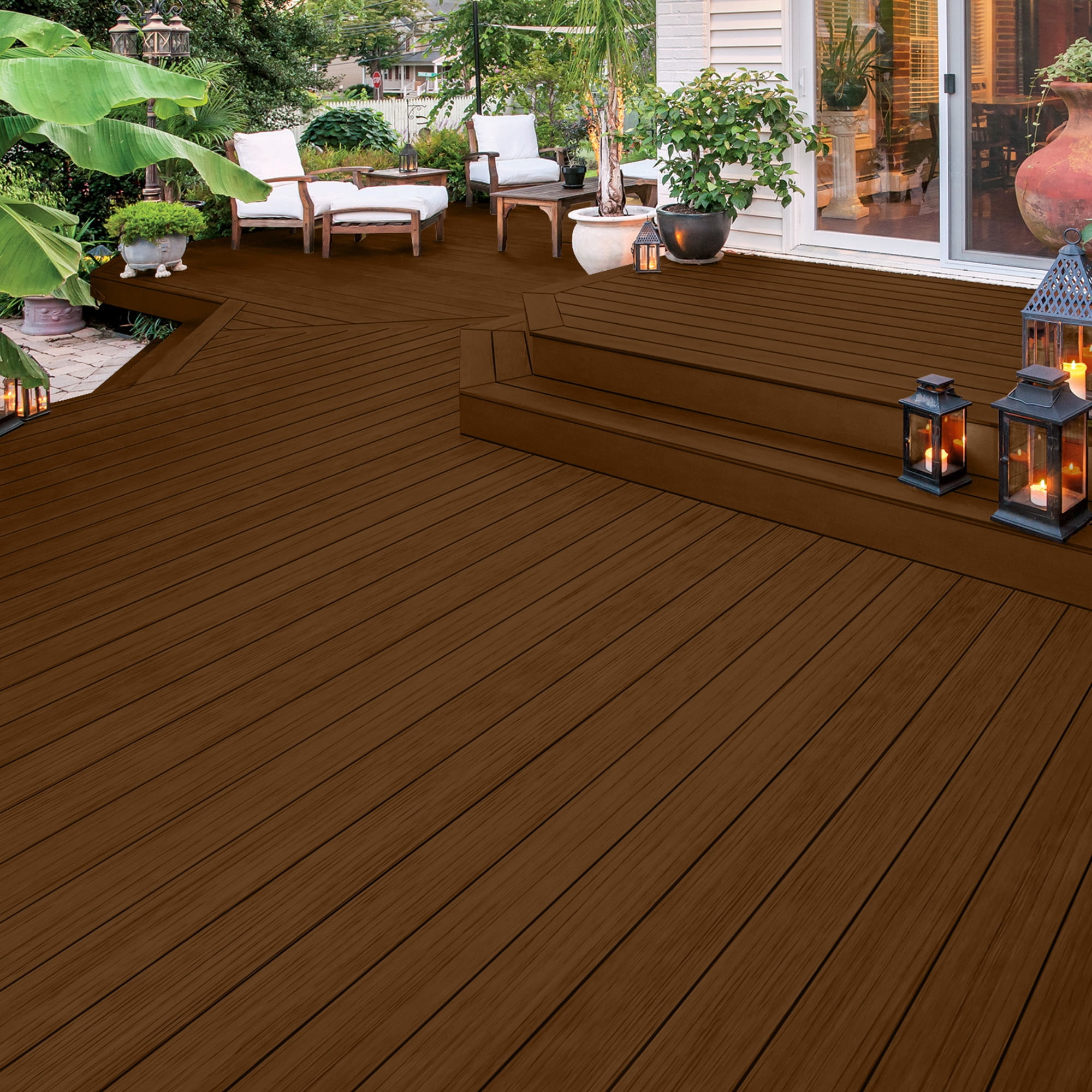 Olympic Maximum 5 Gallons ST-2010 Dark Bark Semi-Transparent Exterior Stain and Sealer in One Low VOC