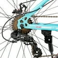 thumbnail image 3 of Hiland Fat Tire Bike, Shimano 7-Speed, Dual-Disc Brakes, 24 inch Trail Mountain Bike, Green, 3 of 7