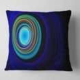 thumbnail image 2 of Designart Endless Tunnel Blue Ripples - Abstract Throw Pillow - 18x18, 2 of 5