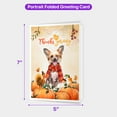 thumbnail image 5 of Happy Thanksgiving Chinese Crested with Turkey Pumpkins Autumn Vibes 5x7in Folded Greeting Card Dog Lover Single Note Card with Envelope - 12018, 5 of 5