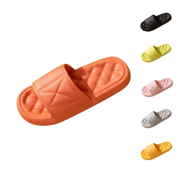 Bixock Bathroom Sandals for Women and Men,Slippers for Women Solid Color Shower Slides Slip On with Waterproof Non Slip Sole for Bathroom and Home Outfits