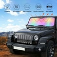 thumbnail image 5 of Kdxio Colorful Glitters Print Front Windshield Sun Shade,Folding Auto Sunshade for Car Truck SUV-Small, 5 of 7