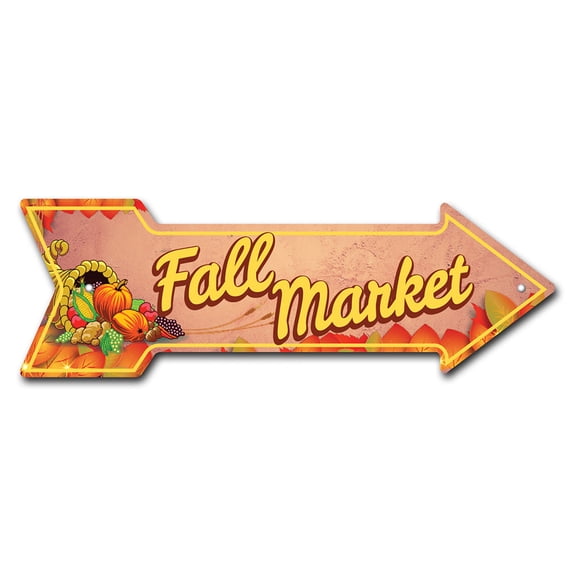 SignMission P-ARROW-999877 6 x 18 in. Arrow Sign - Fall Market