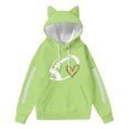 thumbnail image 4 of cocolona Womens Hoodies Fall Winter Long Sleeve Drawstring Hooded Sweatshirts Fashion Casual Loose Football Print Tops with Pockets, 4 of 4
