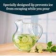 thumbnail image 4 of Acapulco Large Glass Pitcher Set of 2, 89 Oz, Clear, Tall Bubble Glass Pitchers with Handle, Modern Drink Pitchers for Iced Tea, Punch and More, 4 of 9